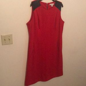 Liz Claiborne XL red dress w/black accent